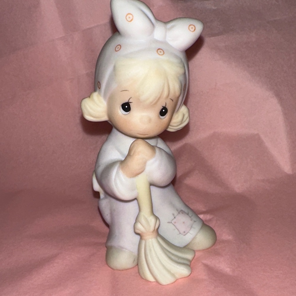 Precious Moments Figurine with Broom 1989
